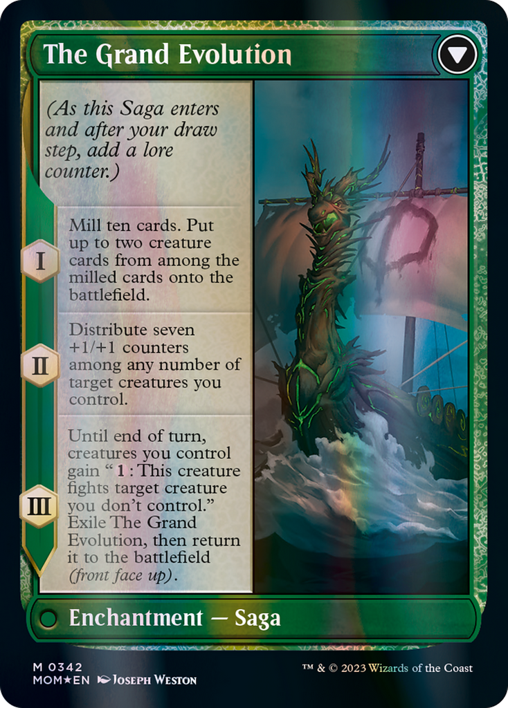 mill ten cards mtg Vorinclex // The Grand Evolution (Serialized) [March of the Machine]