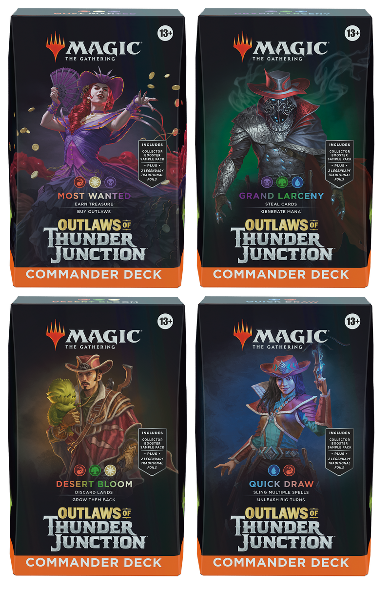 MTG Outlaws of Thunder Junction - Commander Deck | Complete Set of 4 Decks