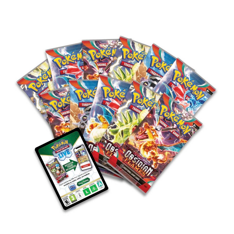 Pokémon TCG | Scarlet & Violet: Obsidian Flames - Elite Trainer Box | 11 Packs + Accessories