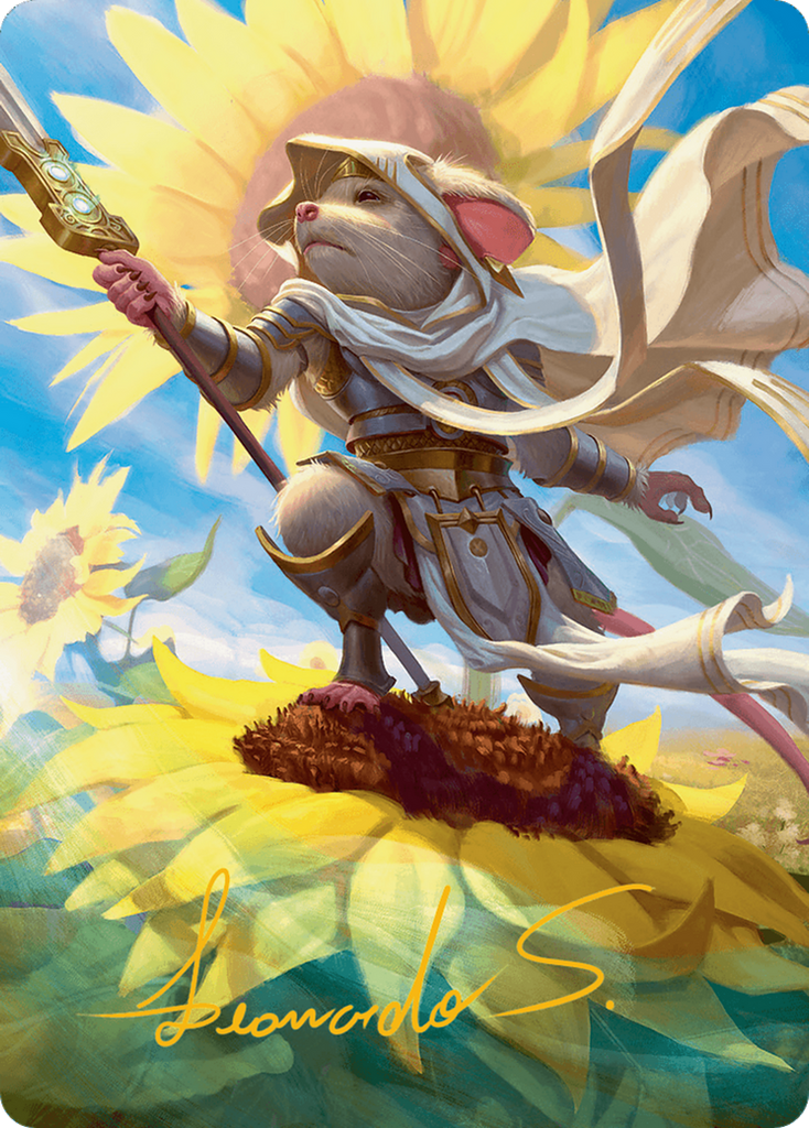 Elspeth, Sun's Champion Art Card (Gold-Stamped Signature) [Bloomburrow Elspeth, Sun's Champion Art Card (Gold-Stamped Signature) [Bloomburrow