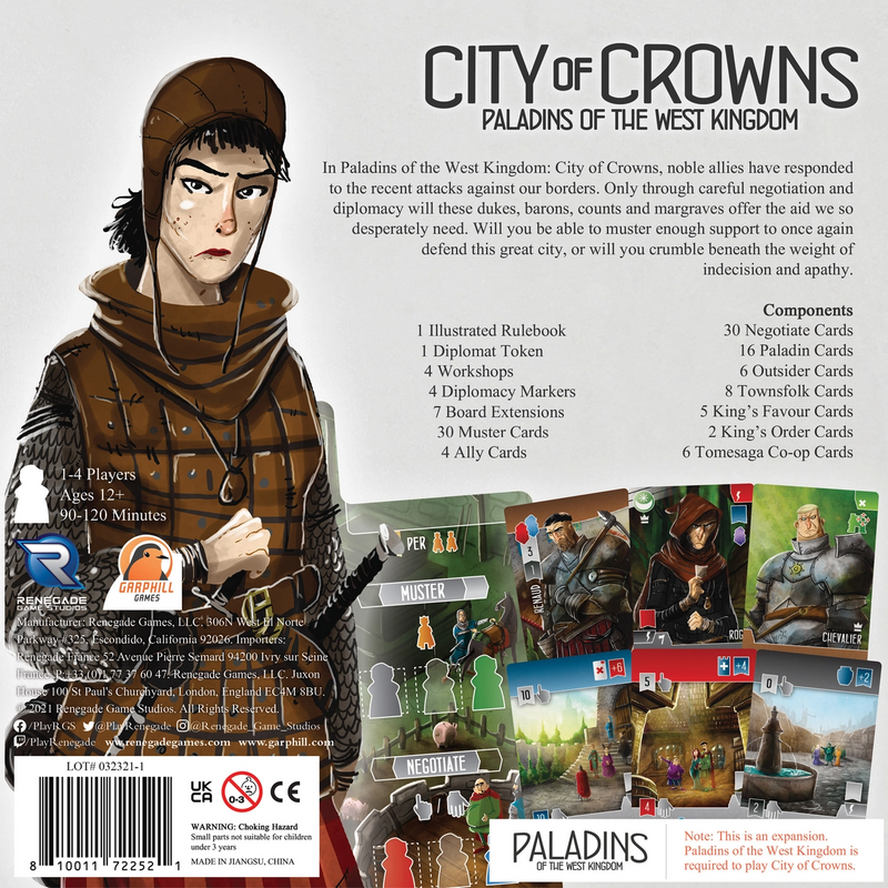 Paladins of the West Kingdom: City of Crowns Expansion