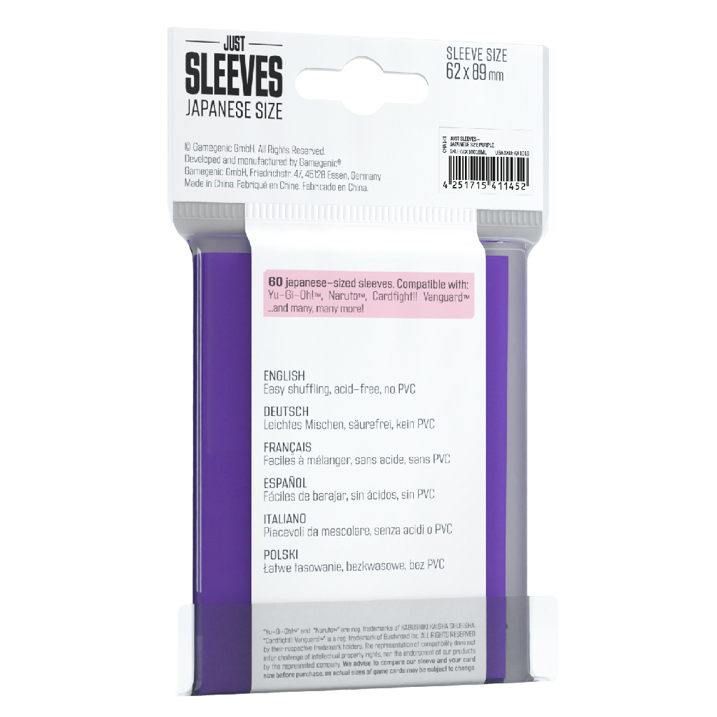 japanese size card sleeves dimensions Gamegenic Just Sleeves: Version:MSRP Smooth Shuffling Pokemon Card Virizion R EXSER