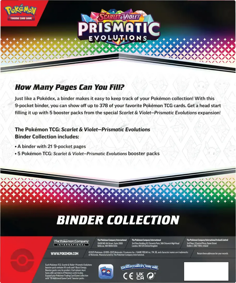 Pokémon TCG | Scarlet & Violet: Prismatic Evolutions - Binder Collection **In-Store Pick-Up and Purchase Only**
