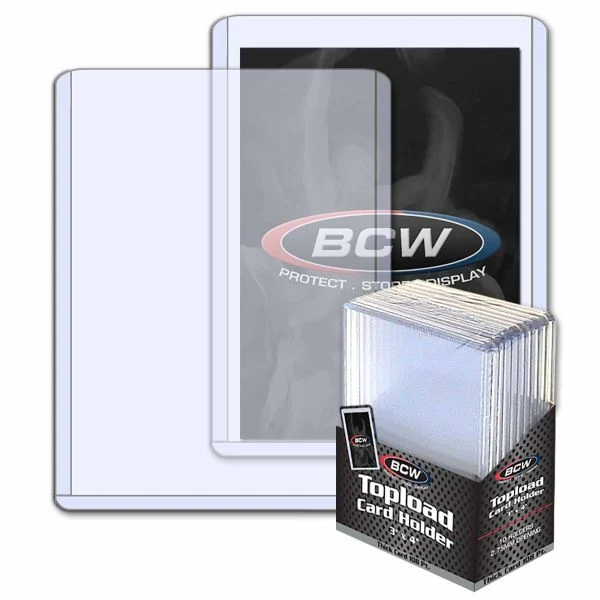 BCW 3x4 Topload Card Holder - 108 Pt. Thick Card [10ct]