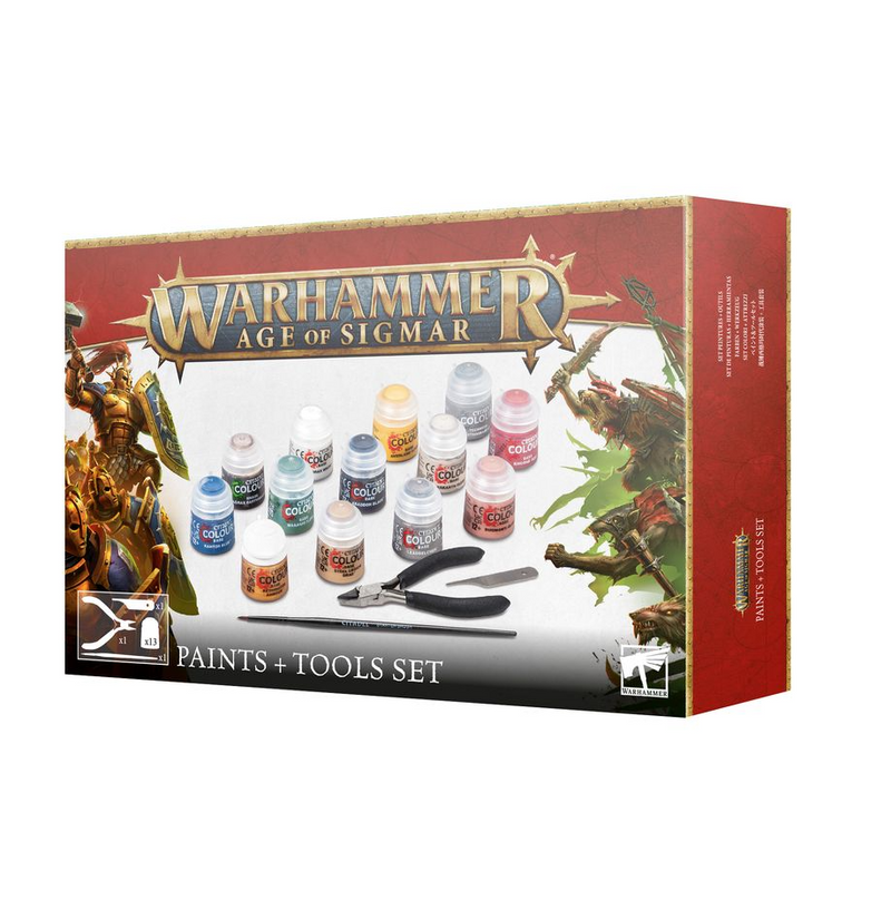 Warhammer Age of Sigmar Paints + Tools Set