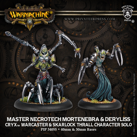 Warmachine | Cryx Master Necrotech Mortenebra & Deryliss