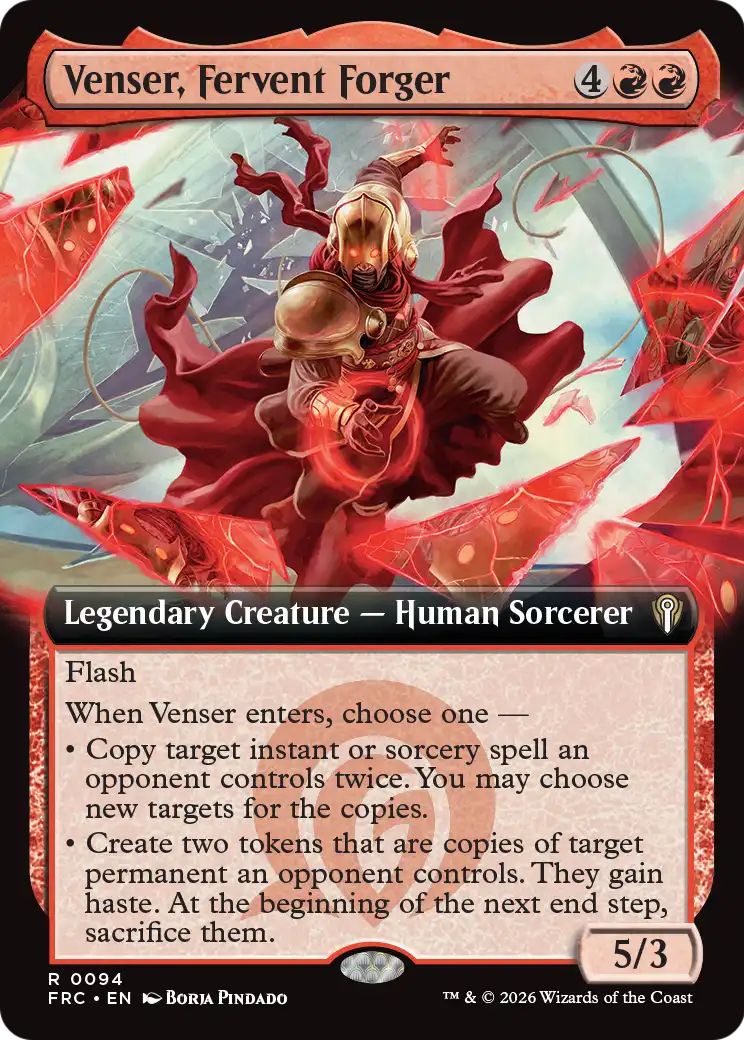 Venser, Fervent Forger (Extended Art) [Reality Fracture Commander]