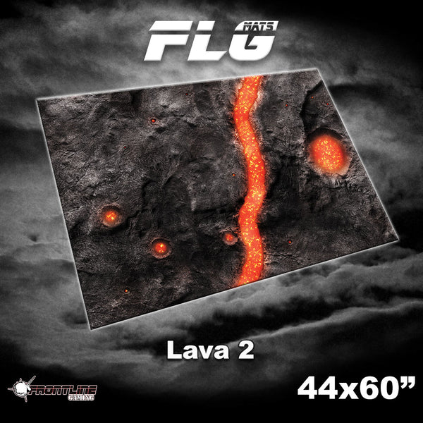 FLG Neoprene Wargaming Mats: Lava 2 - 44" x 60"