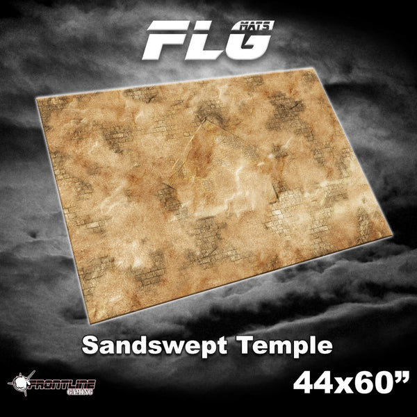 FLG Neoprene Wargaming Mats: Sandswept Temple - 44" x 60"