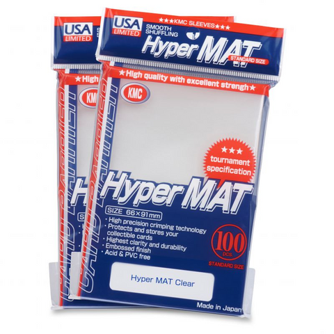 KMC Hyper MAT Standard Card Game Sleeves - Clear [100ct]