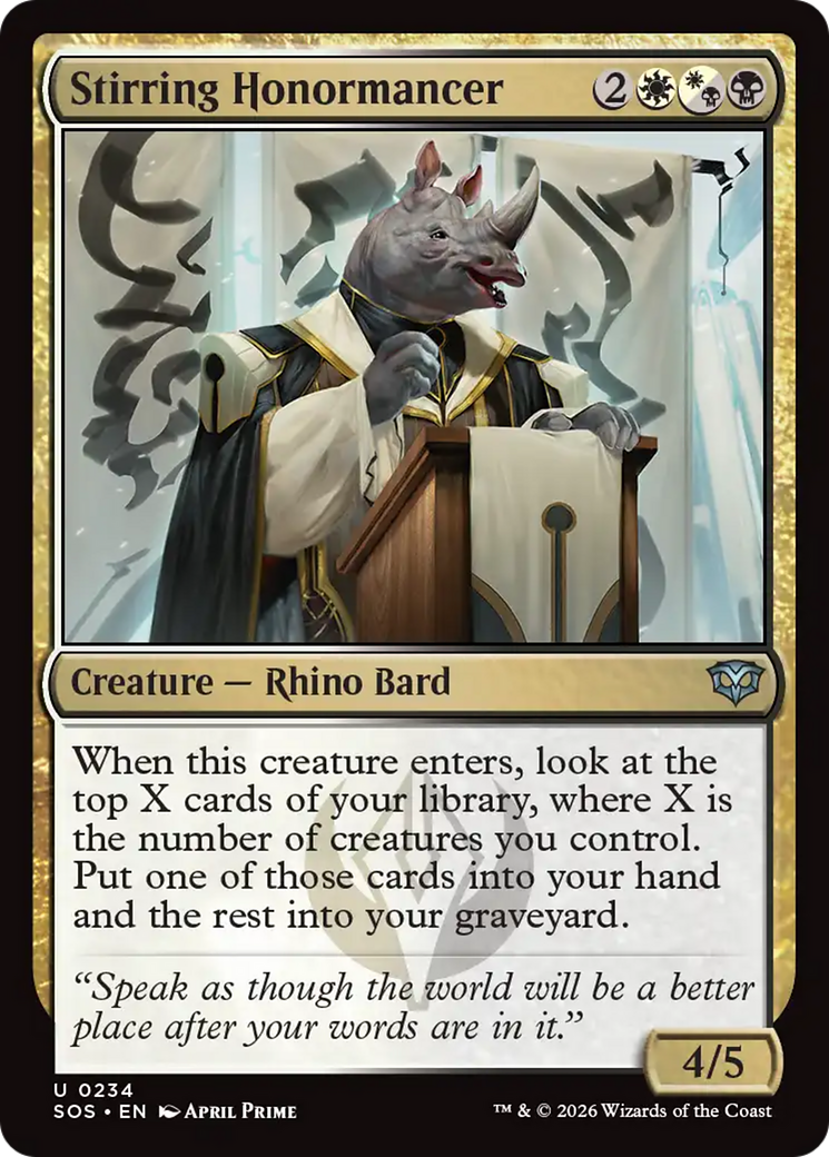 Stirring Honormancer [Secrets of Strixhaven]