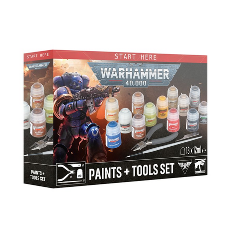 Warhammer 40,000: Paint + Tools Set (PRESALE 07/25/26)