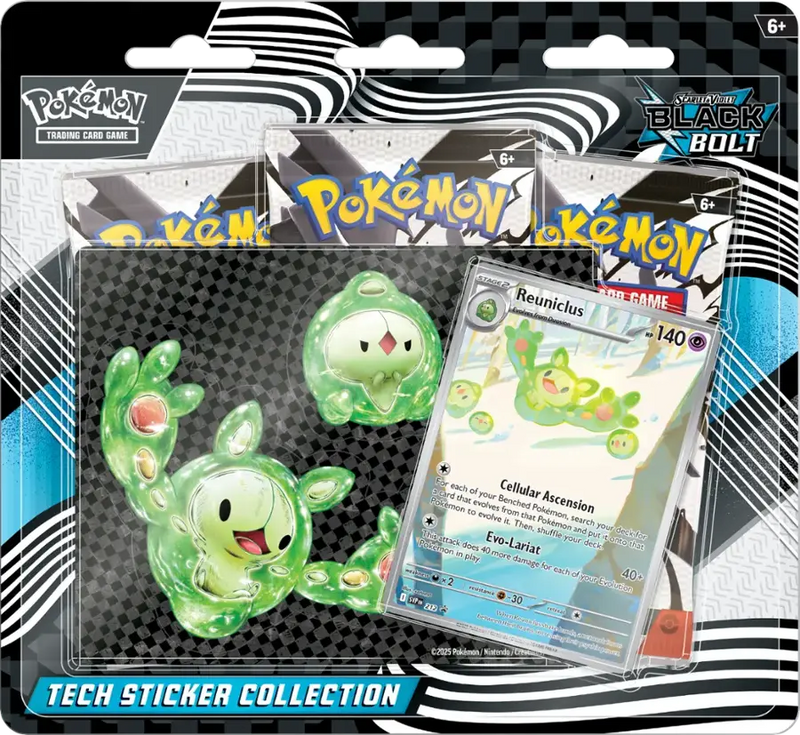 Pokémon TCG | Scarlet & Violet: Black Bolt 3-Pack Tech Sticker Collection ** Local Pick-Up and Purchase Only **