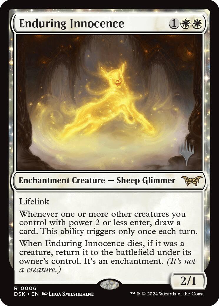 best mtg cards to buy Enduring Innocence (Promo Pack) [Duskmourn: House of Horror Promos]