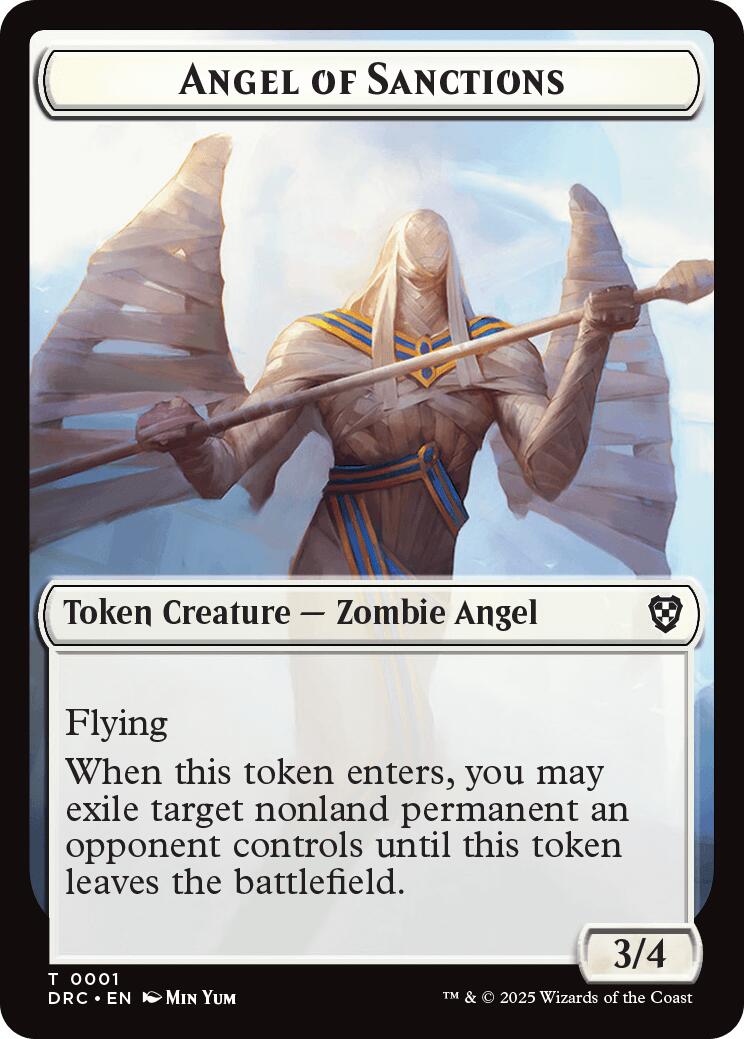 angel token cards mtg Angel of Sanctions // Vizier of Many Faces Double-Sided Token [Aetherd