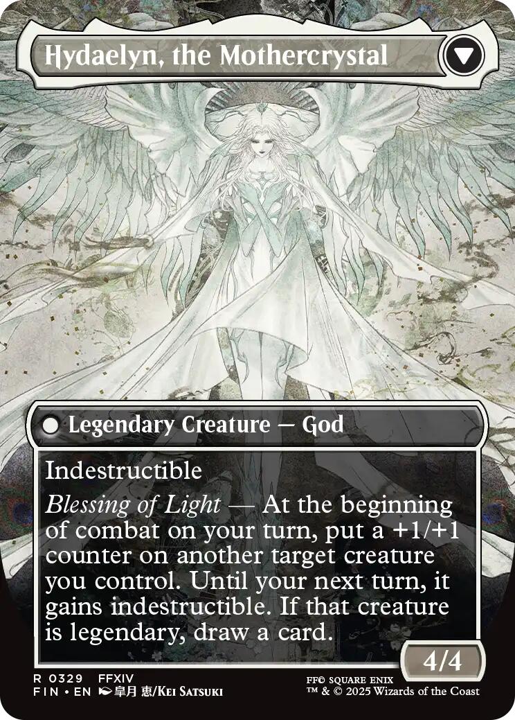 mtg final fantasy gods Venat, Heart of Hydaelyn // Hydaelyn, the Mothercrystal (Borderless) [