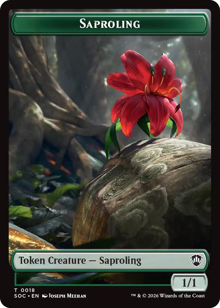 Saproling // Pest (0023) Double-Sided Token [Secrets of Strixhaven Commander Tokens]