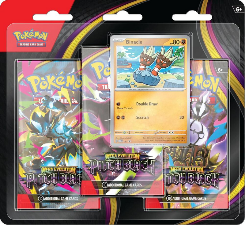 Pokémon TCG | Mega Evolution Pitch Black 3-Pack Blister **Local Pick-Up and Purchase Only** [AVAILABLE 07/17/26]