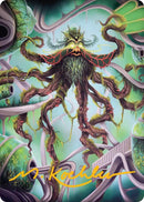Verdant Kraken Art Card (Gold-Stamped Signature) [Reality Fracture Art Series]