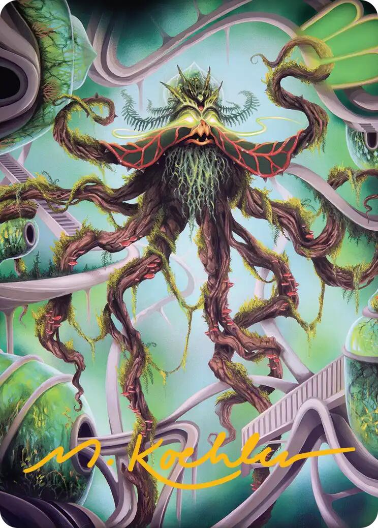 Verdant Kraken Art Card (Gold-Stamped Signature) [Reality Fracture Art Series]