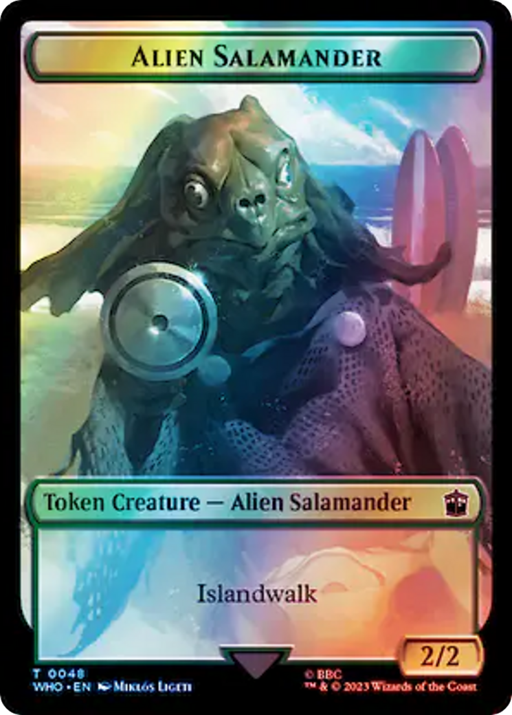 Dalek // Alien Salamander Double-Sided Token (Surge Foil) [Doctor Who Dalek // Alien Salamander Double-Sided Token (Surge Foil) [Doctor Who