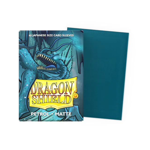 Dragon Shield Matte Sleeve - Petrol 60ct (Japanese Size)