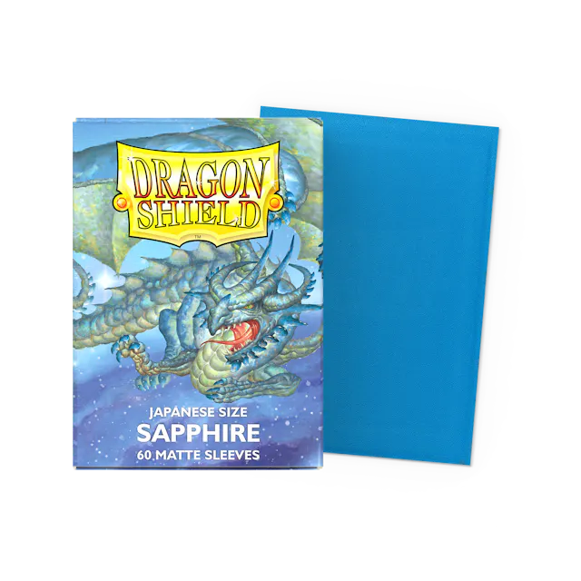 Dragon Shield Matte Sleeve - Sapphire 60ct (Japanese Size)