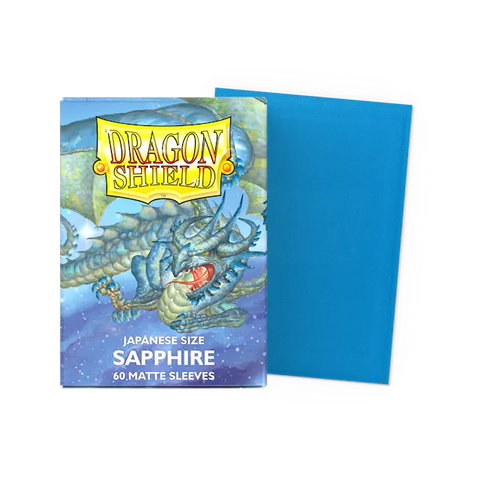 Dragon Shield Matte Sleeve - Sapphire 60ct (Japanese Size)