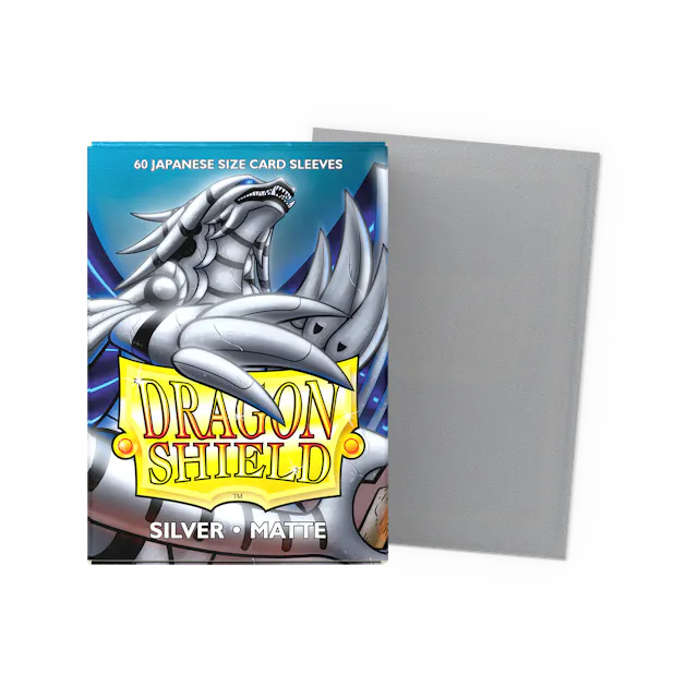 Dragon Shield Matte Sleeve - Silver 60ct (Japanese Size)