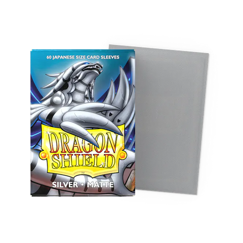Dragon Shield Matte Sleeve - Silver 60ct (Japanese Size)
