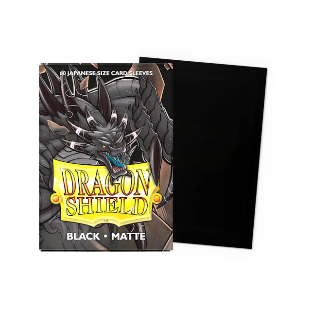 Dragon Shield Matte Sleeve - Black 60ct (Japanese Size)