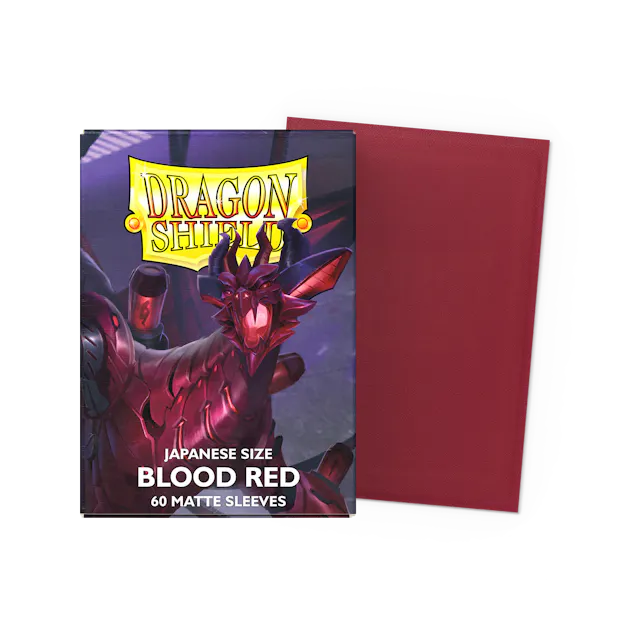 Dragon Shield Matte Sleeve - Blood Red 60ct (Japanese Size)