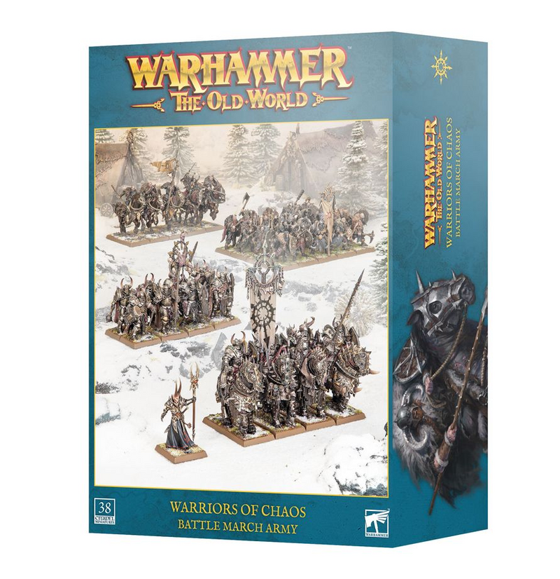 The Old World Warriors Of Chaos Battle March Army (PRESALE 8/22)