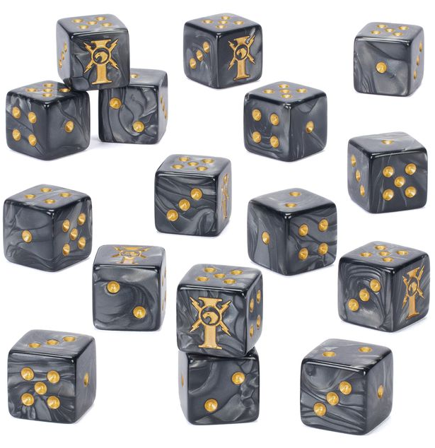 Adeptus Custodes Dice [16ct] (PRESALE 10/17)