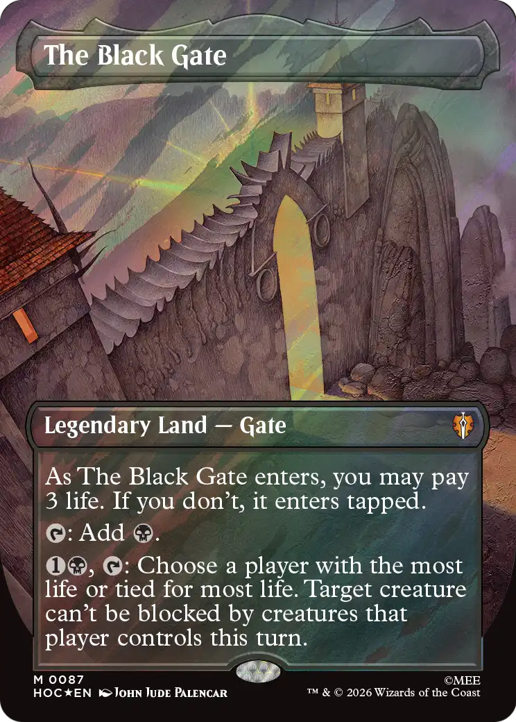 The Black Gate (Borderless) (Surge Foil) [The Hobbit: Eternal-Legal]