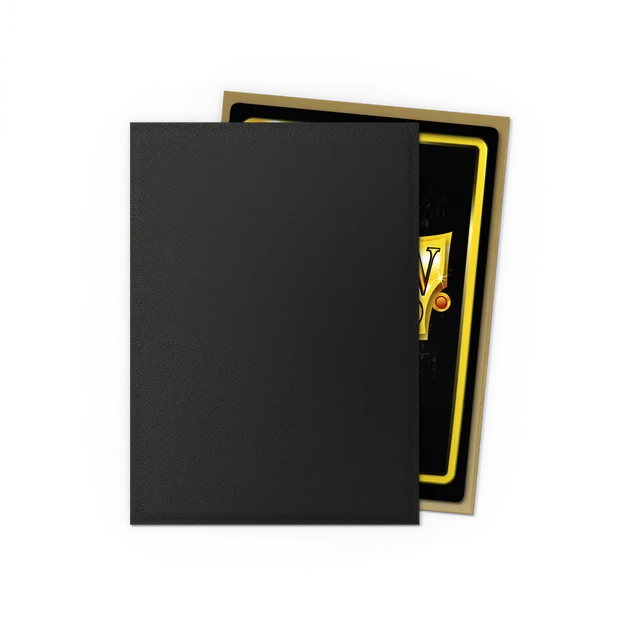 Dragon Shield Dual Matte Sleeve - Black & Gold [100ct Standard Size]
