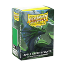 Dragon Shield Matte Dual Sleeves - Apple Green and Silver [100ct Standard Size]
