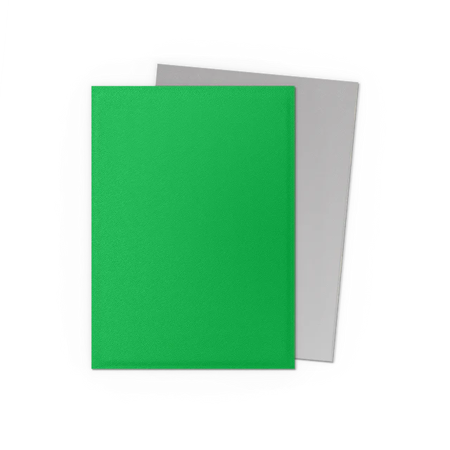 Dragon Shield Matte Dual Sleeves - Apple Green and Silver [100ct Standard Size]
