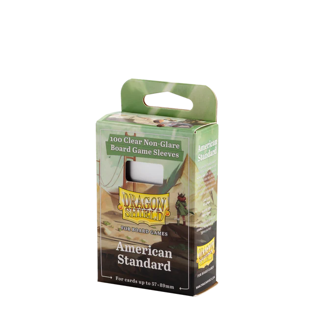 Dragon Shield Board Game Sleeves - American Standard Clear/Non-Glare 100ct