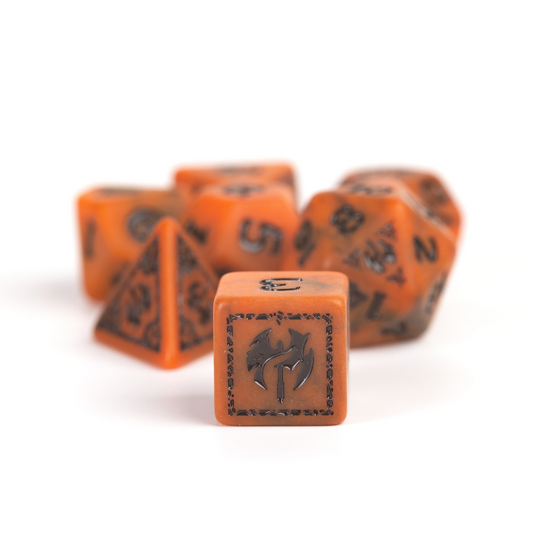 Dungeons & Dragons: Adventure RPG Polyhedral Dice Set - Barbarian (Orange) [15ct]