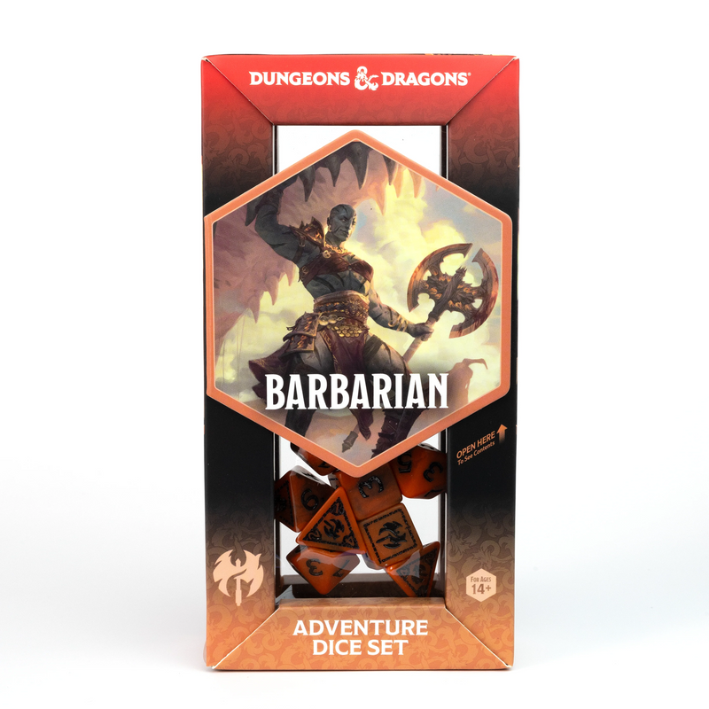 Dungeons & Dragons: Adventure RPG Polyhedral Dice Set - Barbarian (Orange) [15ct]