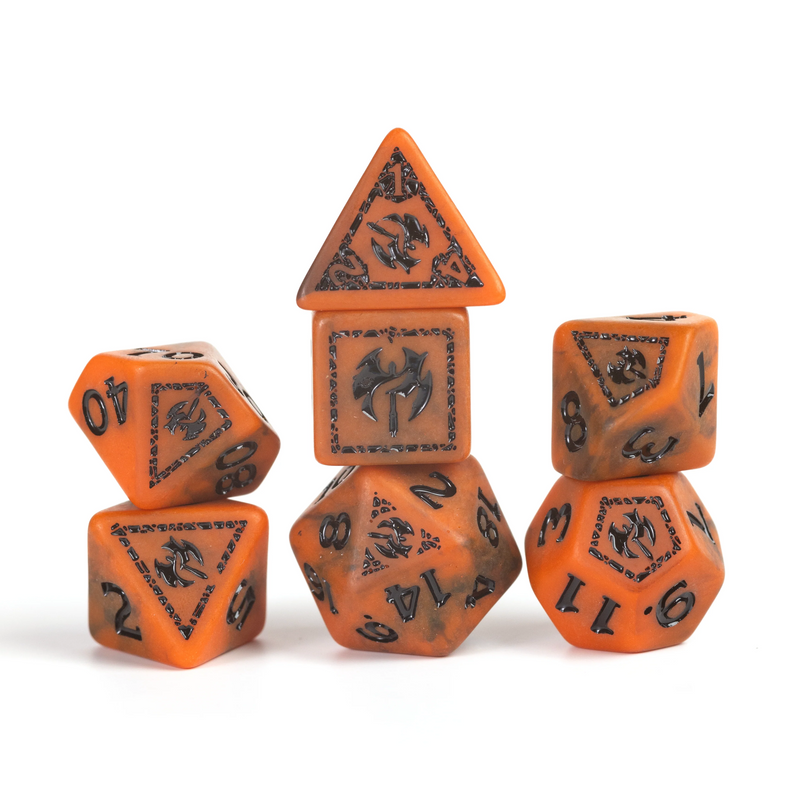 Dungeons & Dragons: Adventure RPG Polyhedral Dice Set - Barbarian (Orange) [15ct]