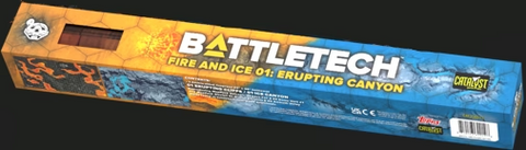 BattleTech: Battle Mat - Fire and Ice 01 - Erupting Canyon
