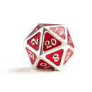 Die Hard Dice - Metal Dire d20 - Mythica Platinum Ruby [Oversized]