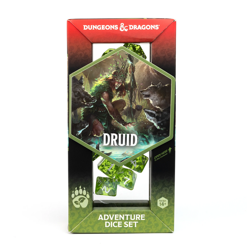 Dungeons & Dragons: Adventure RPG Polyhedral Dice Set - Druid (Green) [16ct]