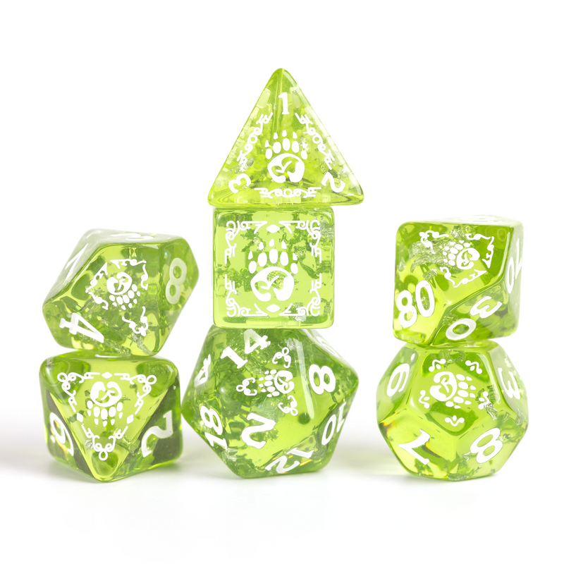 Dungeons & Dragons: Adventure RPG Polyhedral Dice Set - Druid (Green) [16ct]