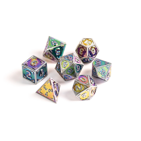 Die Hard Dice Metal RPG Polyhedral Dice Set - Arcane Reticle [7ct]