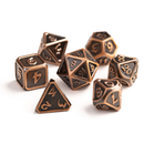 Die Hard Dice Metal RPG Polyhedral Dice Set - Mythica Battleworn Copper [7ct]