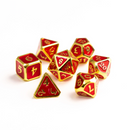 Die Hard Dice Metal RPG Polyhedral Dice Set - Mythica Gold Ruby [7ct]