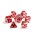 Die Hard Dice - Metal RPG Polyhedral Dice Set - Mythica Platinum Ruby [7pc]